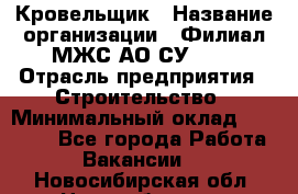 Кровельщик › Название организации ­ Филиал МЖС АО СУ-155 › Отрасль предприятия ­ Строительство › Минимальный оклад ­ 35 000 - Все города Работа » Вакансии   . Новосибирская обл.,Новосибирск г.